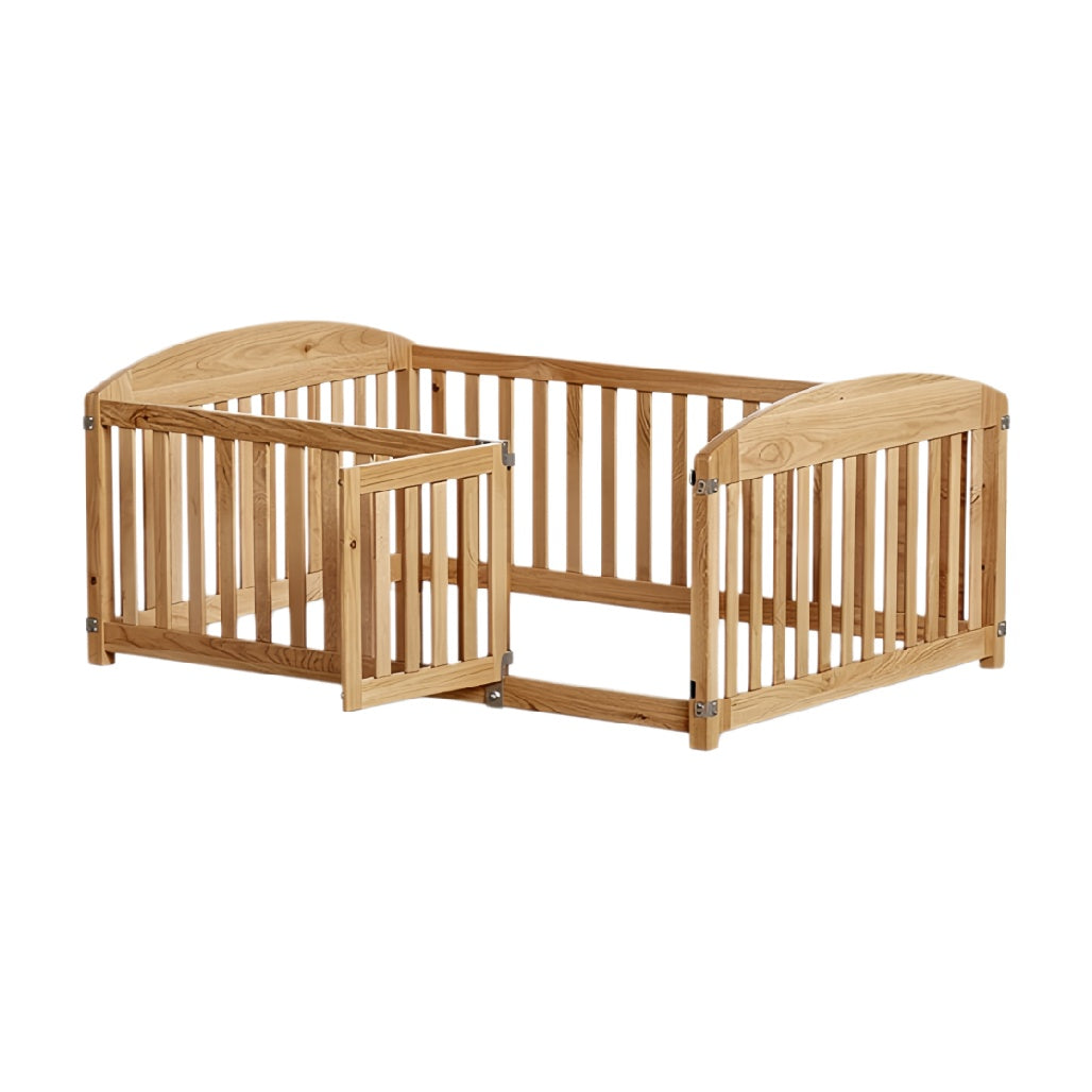 **Houten Kinderbed met Afneembare Zijwand**